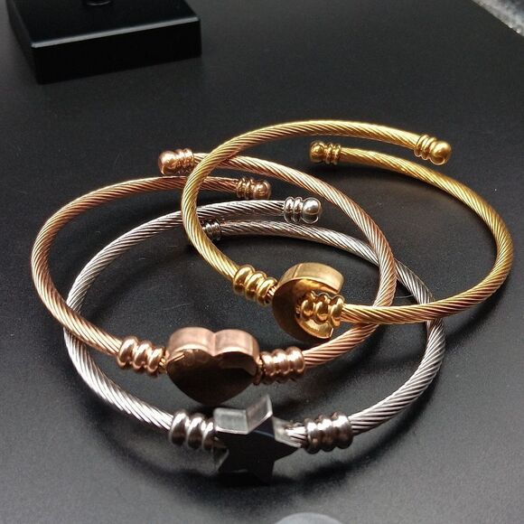 New Surpass Tri Color Bangles Moon, Star, Heart. - Picture 3 of 4